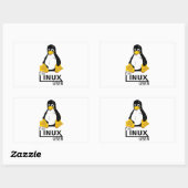 Sticker Rectangulaire Je suis un utilisateur Linux (Feuille)