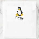 Sticker Rectangulaire Je suis un utilisateur Linux (Sac)