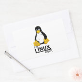 Sticker Rectangulaire Je suis un utilisateur Linux (Enveloppe)