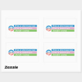 Sticker Rectangulaire Je suis une femme et je vote ! (Feuille)