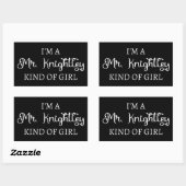 Sticker Rectangulaire Je suis une fille de M. Knightley (Feuille)
