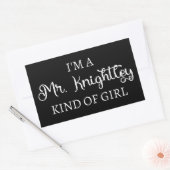 Sticker Rectangulaire Je suis une fille de M. Knightley (Enveloppe)