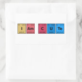 Sticker Rectangulaire Je suis une table périodique mignonne (Sac)