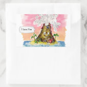 Sticker Rectangulaire Je t'ai lava (Sac)