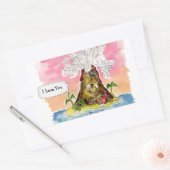 Sticker Rectangulaire Je t'ai lava (Enveloppe)