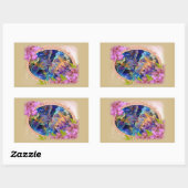 Sticker Rectangulaire Je t'aime (Feuille)