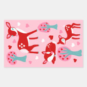 Sticker Rectangulaire Je T'Aime Chère Saint Valentin (Devant)