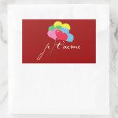 Sticker Rectangulaire Je' taime (Je t'aime) (Sac)