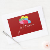 Sticker Rectangulaire Je' taime (Je t'aime) (Enveloppe)