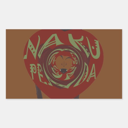 Sticker Rectangulaire Je T'Aime ! Nakupenda Sana (Devant)