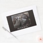 Sticker Rectangulaire Je T'Aime Pas D'Otter Mignonne Photo (Enveloppe)