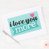 Sticker Rectangulaire Je t'aime plus d'autocollant d'art (Enveloppe)