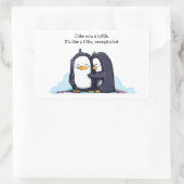 Sticker Rectangulaire Je t'aime un lottle Penguins - Sticker! (Sac)