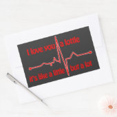 Sticker Rectangulaire Je t'aime un mème romantique mignon et chatoyant (Enveloppe)