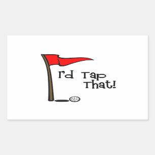 Sticker Rectangulaire Je taperais que - golf