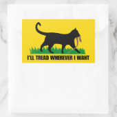 Sticker Rectangulaire Je vais filer où je veux (Sac)