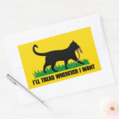 Sticker Rectangulaire Je vais filer où je veux (Enveloppe)