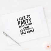 Sticker Rectangulaire Je Veux Dire Lire Des Livres (Enveloppe)