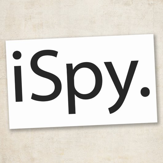 Sticker Rectangulaire Je vois (iSpy)
