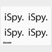 Sticker Rectangulaire Je vois (iSpy) (Feuille)