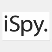 Sticker Rectangulaire Je vois (iSpy) (Devant)
