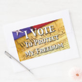 Sticker Rectangulaire Je Vote Pour Protéger Ma Liberté (Enveloppe)