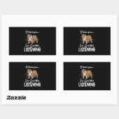Sticker Rectangulaire Je Vous Entends Ne Pas Écouter Le Don De Bulldog A (Feuille)