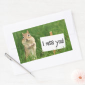 Sticker Rectangulaire Je vous manque Chipmunk avec signe (Enveloppe)