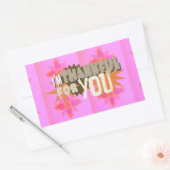 Sticker Rectangulaire Je vous remercie : Une expression sincère (Enveloppe)