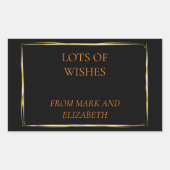 Sticker Rectangulaire Je vous souhaite une nouvelle année heureuse et ré (Devant)