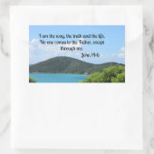 Sticker Rectangulaire Jean 14:6 Je suis le chemin (Sac)