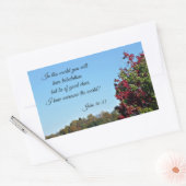 Sticker Rectangulaire Jean 16:33 Dans le monde vous aurez... (Enveloppe)