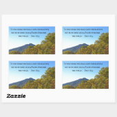 Sticker Rectangulaire Jean 16:33 Dans le monde, vous aurez des tribulati (Feuille)