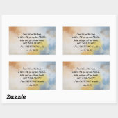 Sticker Rectangulaire Jean 16:33 J'AI SURMONTÉ le monde (Feuille)