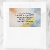 Sticker Rectangulaire Jean 16:33 J'AI SURMONTÉ le monde (Sac)