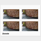 Sticker Rectangulaire Jean 7:38 Celui qui croit en moi (Feuille)