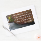 Sticker Rectangulaire Jean 7:38 Celui qui croit en moi (Enveloppe)