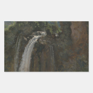 Sticker Rectangulaire Jean-Baptiste-Camille Corot - Cascade à Terni