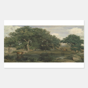 Sticker Rectangulaire Jean-Baptiste-Camille Corot - Forêt