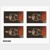 Sticker Rectangulaire Jeanne d'Arc (par John Everett Millais) (Feuille)