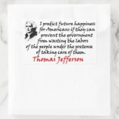 Sticker Rectangulaire Jefferson : Empêcher Le Gouvernement (Sac)