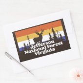 Sticker Rectangulaire Jefferson National Forest Virginia (Enveloppe)