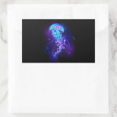 Sticker Rectangulaire Jellyfish éclatante couleur (Sac)