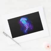 Sticker Rectangulaire Jellyfish éclatante couleur (Enveloppe)