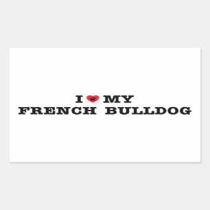 Sticker Rectangulaire J'entends mon chien de taureau français