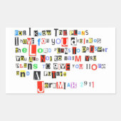Sticker Rectangulaire Jérémie 29:11 (Devant)