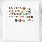 Sticker Rectangulaire Jérémie 29:13 (Sac)