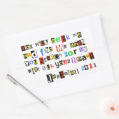 Sticker Rectangulaire Jérémie 29:13 (Enveloppe)