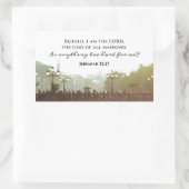 Sticker Rectangulaire Jérémie 32:27 Est-ce que quelque chose de trop dur (Sac)