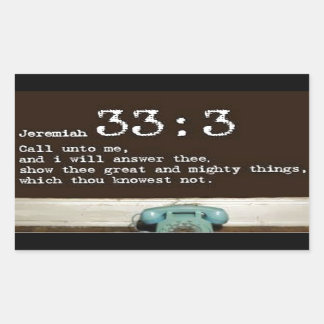 Sticker Rectangulaire Jérémie 33:3